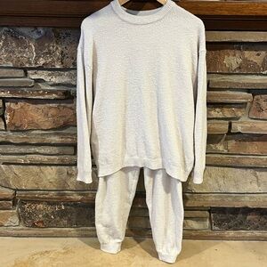 Saranoni Bamboni Cozy Ivory Fleece Lounge Set